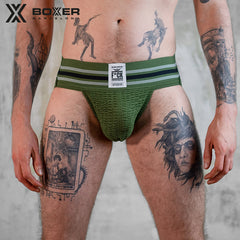 BOXER - DIRTY BIKER JOCK Woven Jockstrap - Army