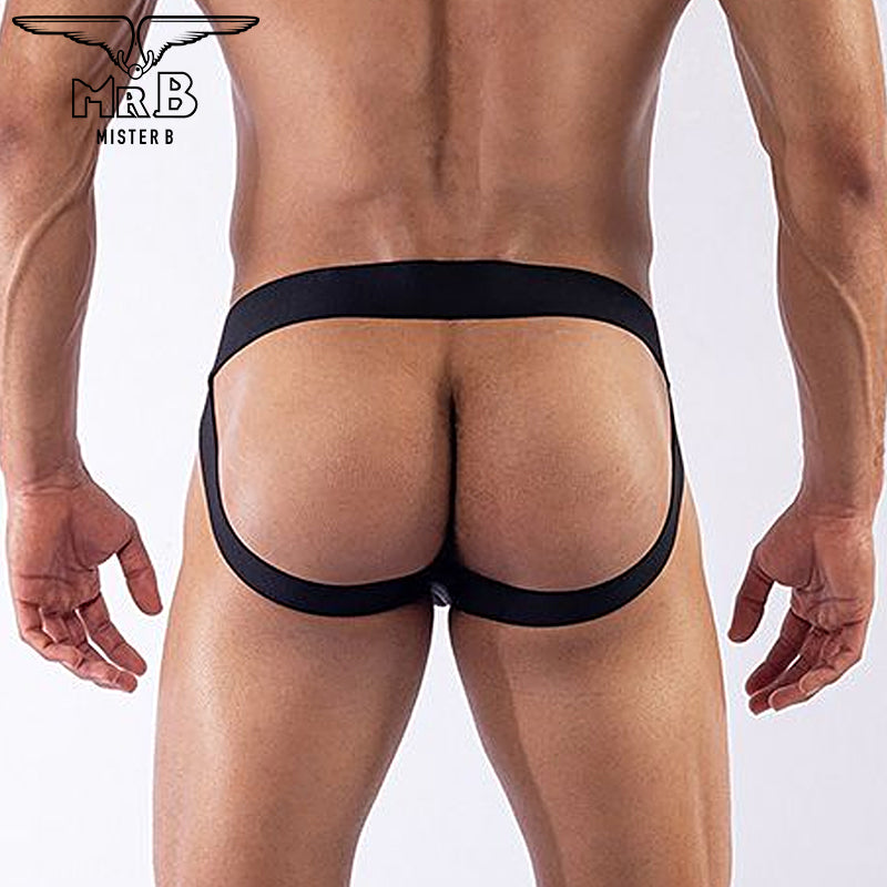 Mister B - Neoprene Jockstrap - Black Blau