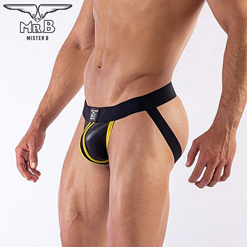 Mister B - Neoprene Jockstrap - Black Yellow