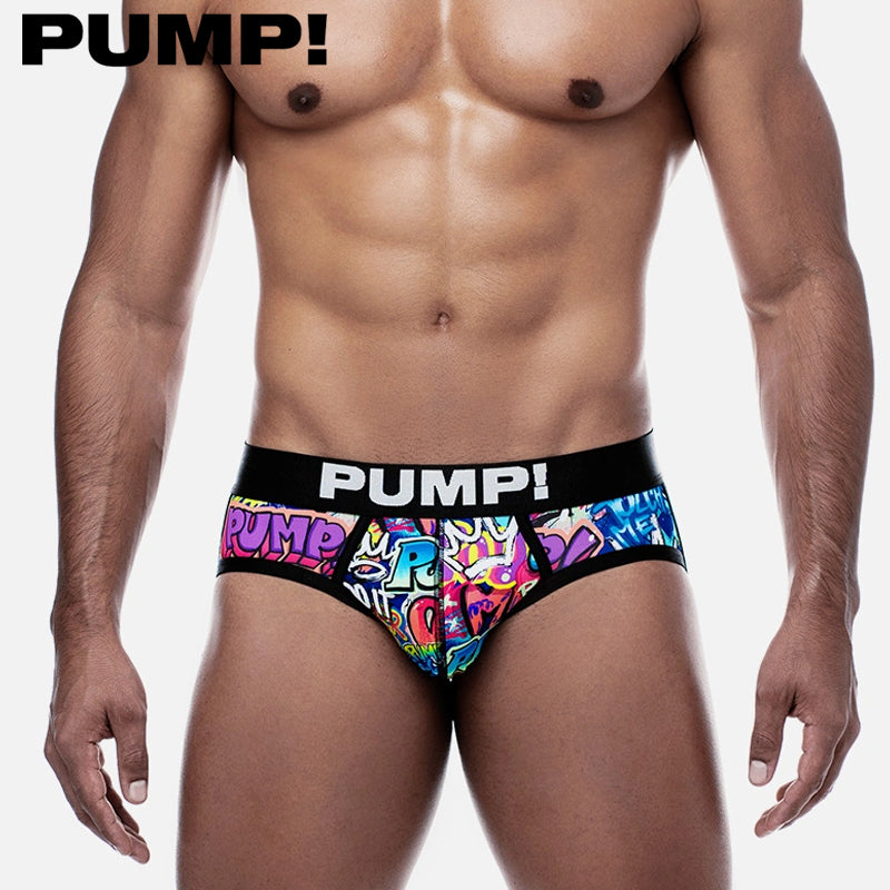 PUMP! - DRIP Full Front Jock - Black/Printed