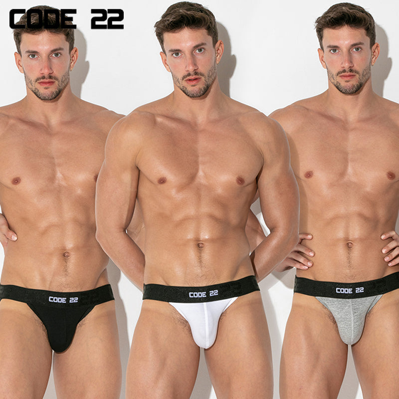 CODE22 -  ESSENTIAL Cotton Jockstrap Multipack – 3 Pack