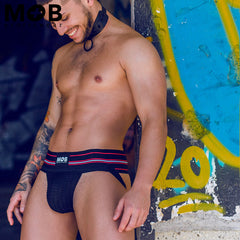 MOB Eroticwear - Fetish Classic Wide Jockstrap - Black