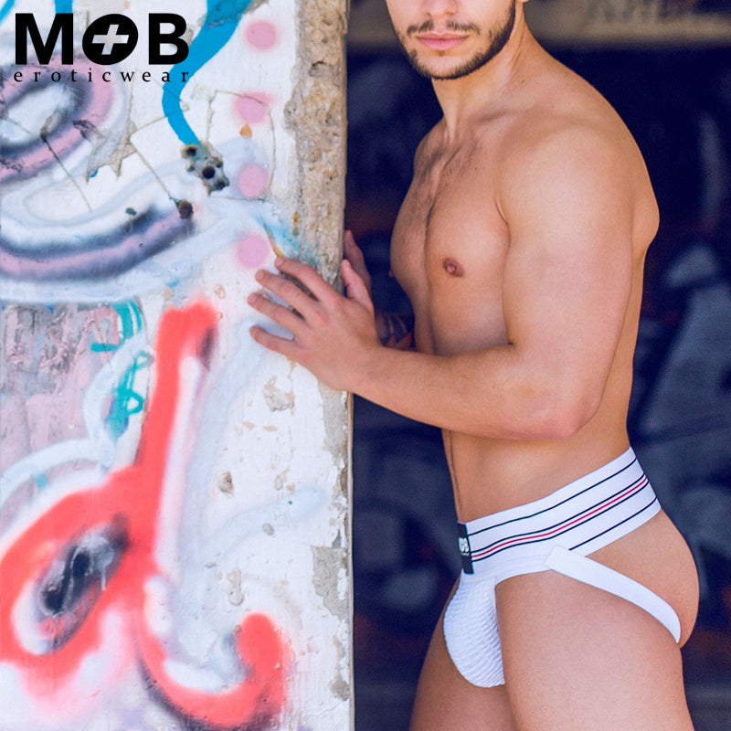 MOB Eroticwear - Fetish Classic Wide Jockstrap - White