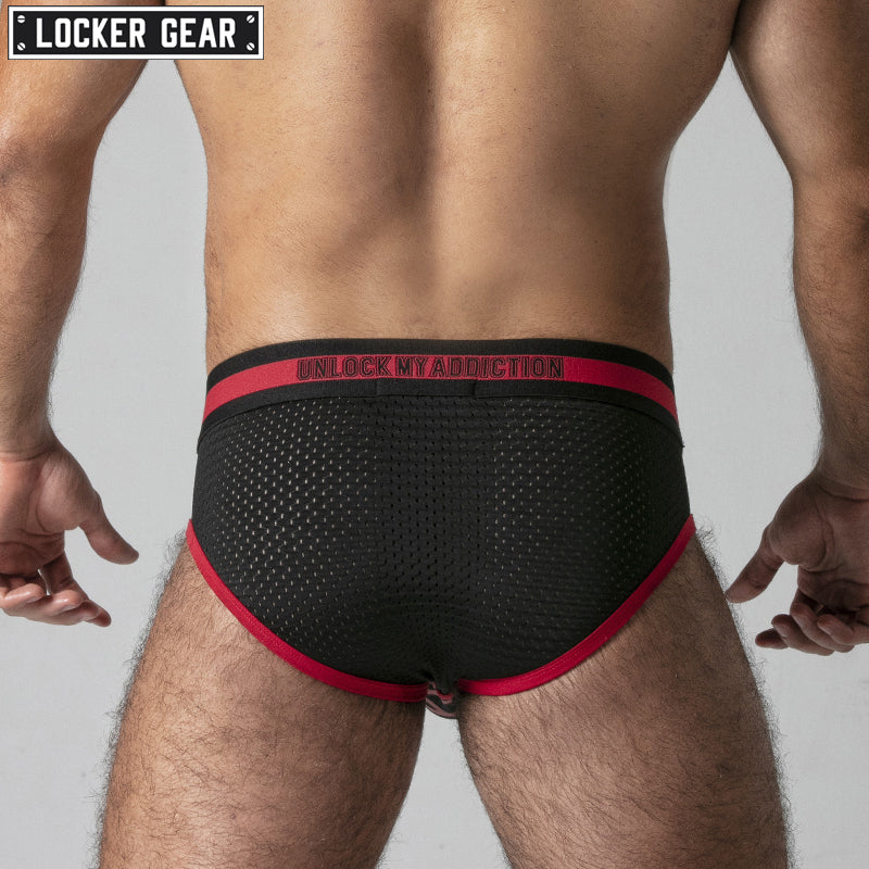 LOCKER GEAR - PUSH IT Mesh Brief - Red