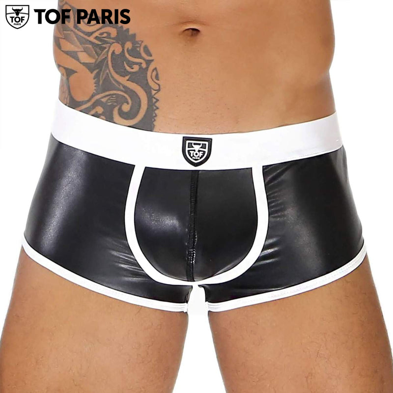 TOF Paris - Fetish Bottomless Boxers - Black-White