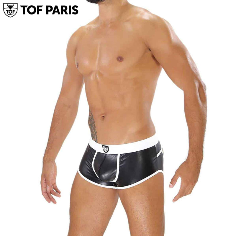 TOF Paris - Fetish Bottomless Boxers - Black-White