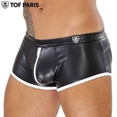 TOF Paris - Fetish Full-Zip Boxers - Black-White