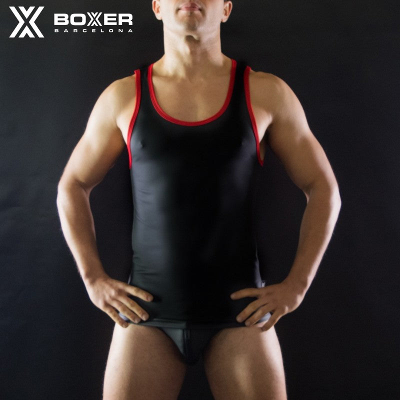 BOXER - Neo Vest  Tank Top - Black/Red