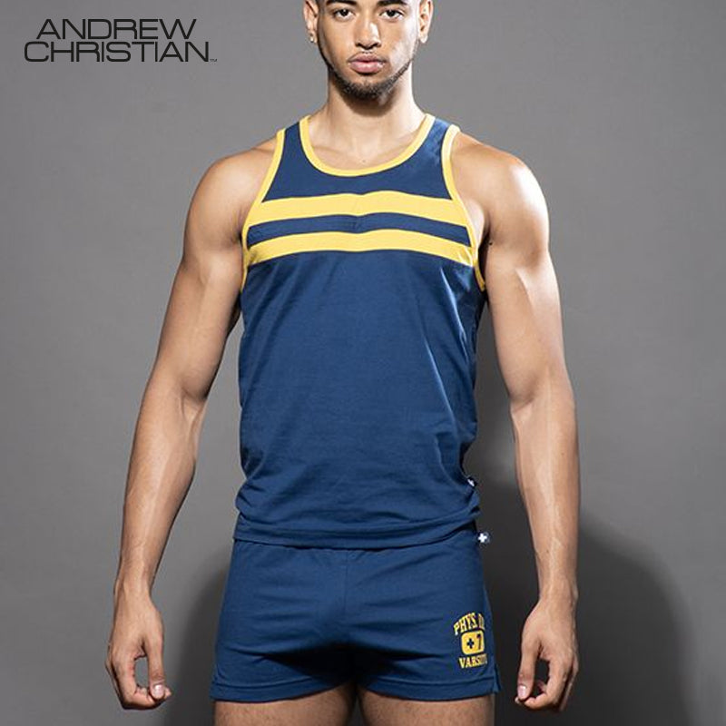 Andrew Christian-Phys. Ed. Varsity Tank - Blue