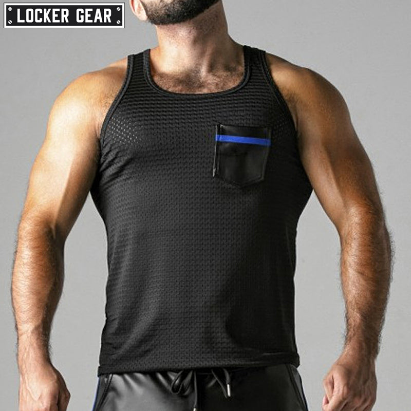 Locker Gear Look At Harder Tanktop blue