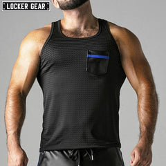 Locker Gear Look At Harder Tanktop blue