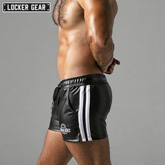 LOCKER GEAR - SAUCY RUDE Leatherette Shorts - White