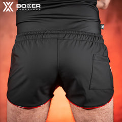 BOXER - Neo Sexy Shorts - Black/Red