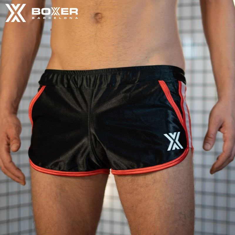 BOXER - Miniboxer 80s Short - Black/White/Red