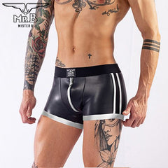 Mister B Neoprene Pouch Shorts Black White