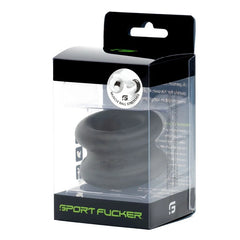 Sport Fucker Liquid Silicone Muscle Ball Stretcher - Black