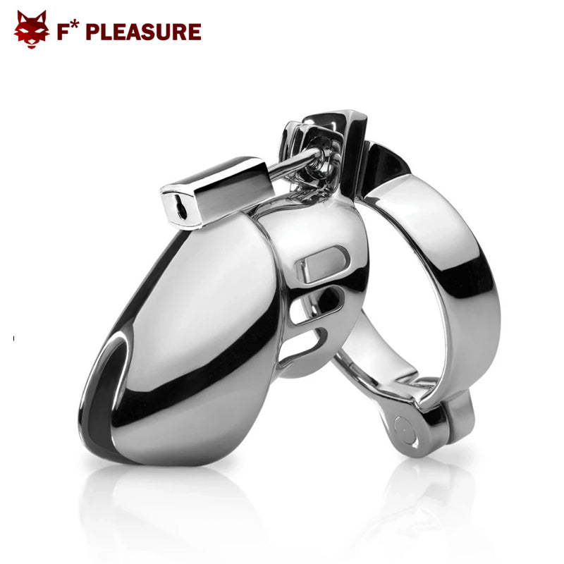 F* Pleasure - Metal Chastity Cage Chastity Cage - Silver (Ring 45mm)