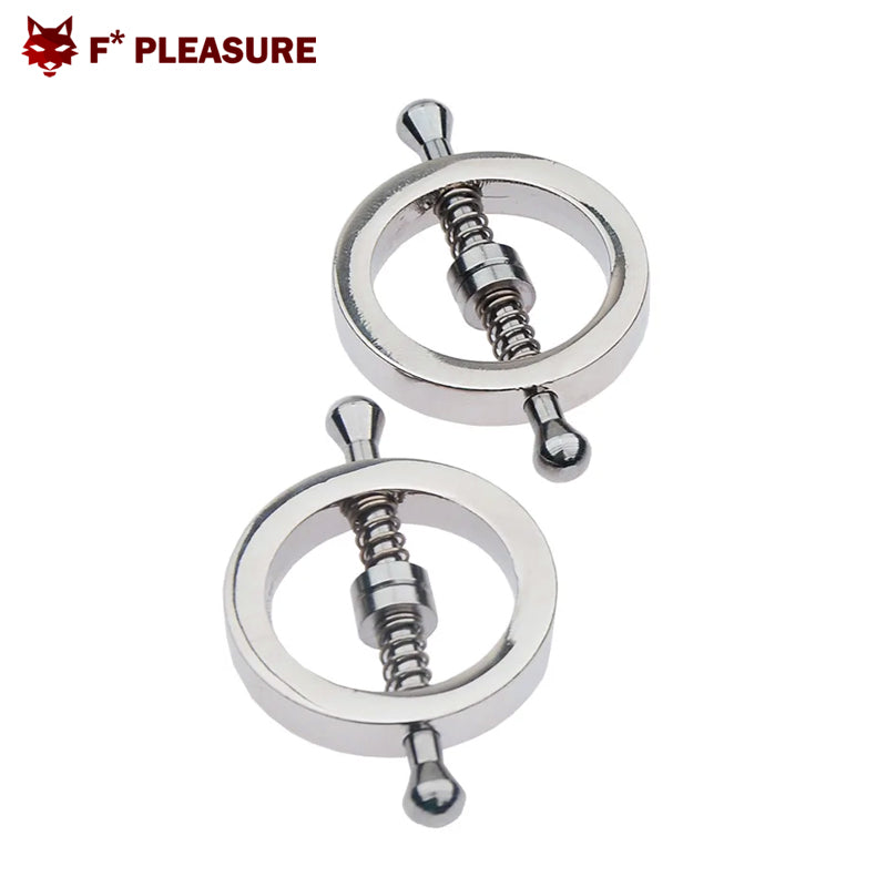 F* Pleasure stainless steel nipple clamps 2 pieces 