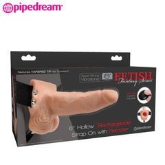 Pipedream  - Hollow Vibrating Strap On with Remote 6 Inch (15 cm) - Skin