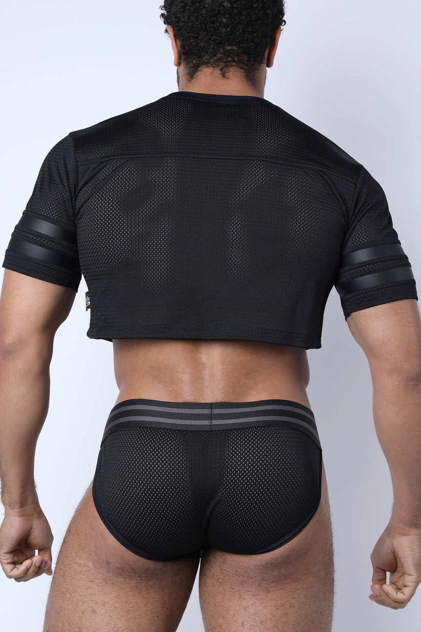 CELLBLOCK 13 - Linebacker Crop Top - Black