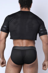 CELLBLOCK 13 - Linebacker Crop Top - Black