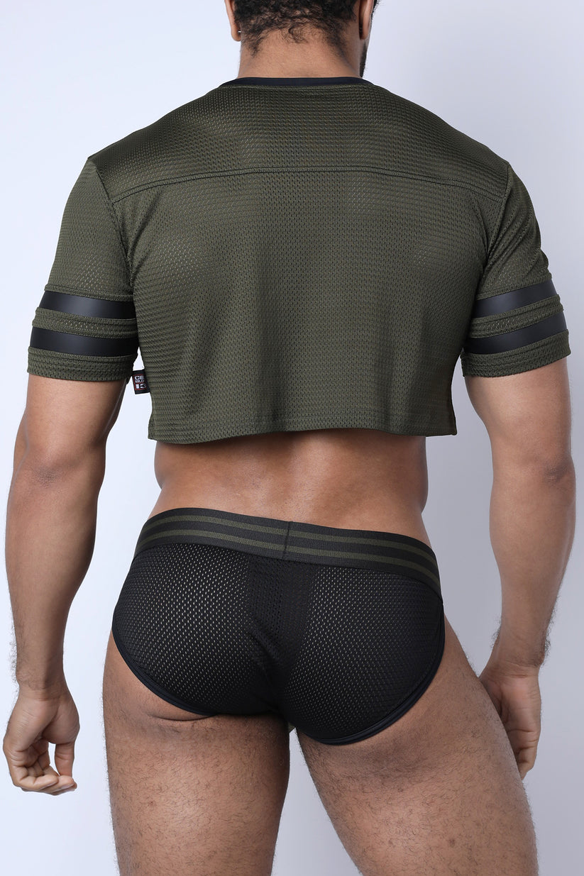 CELLBLOCK 13 - Linebacker Crop Top - Army Green