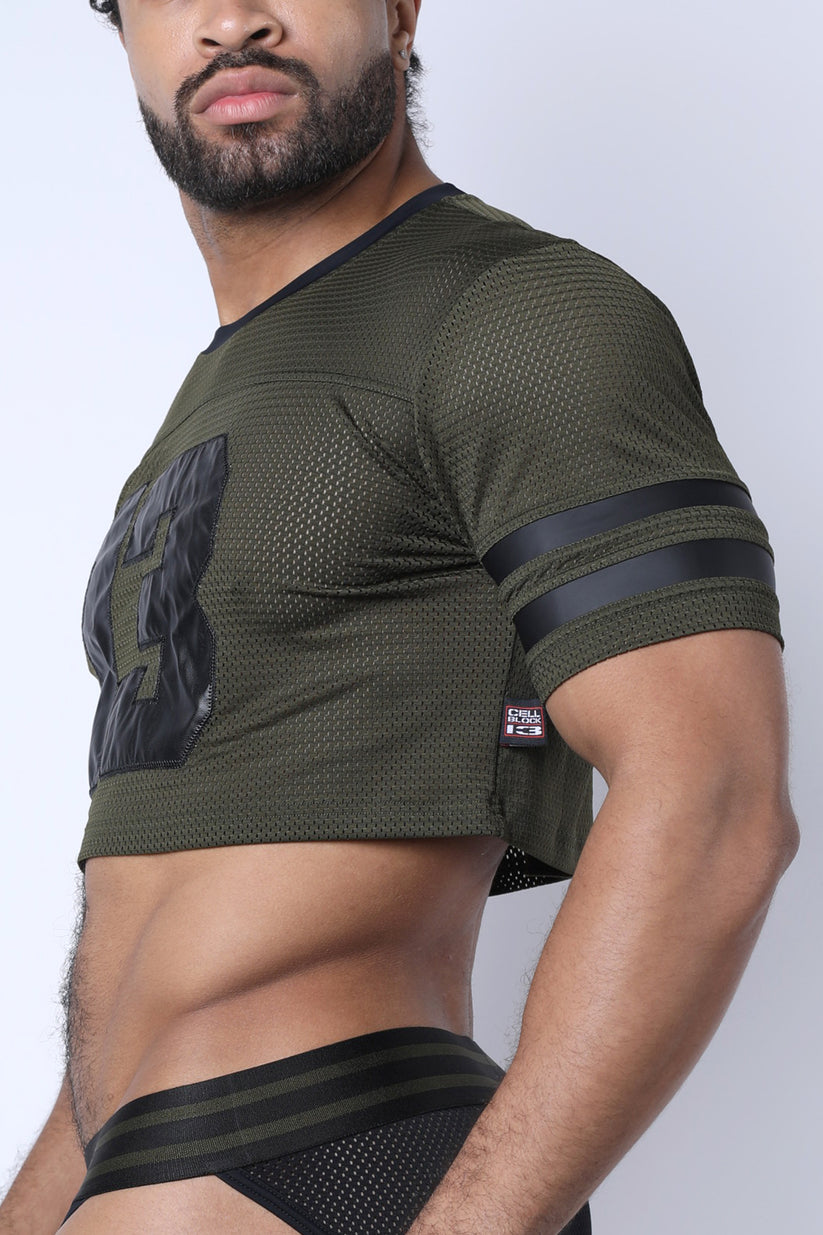 CELLBLOCK 13 - Linebacker Crop Top - Army Green