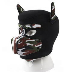 Neoprene Puppy Hood - Camo Green Brown