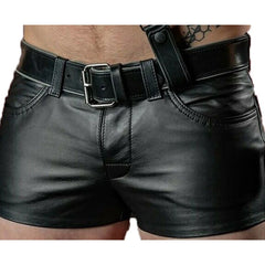 Sexy PU Leather Shorts (Without Belt)