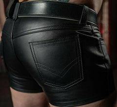 Sexy PU Leather Shorts (Without Belt)