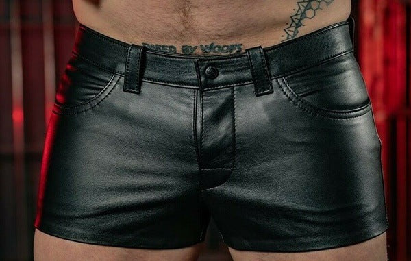 Sexy PU Leather Shorts (Without Belt)