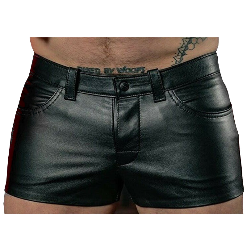 Sexy PU Leather Shorts (Without Belt)