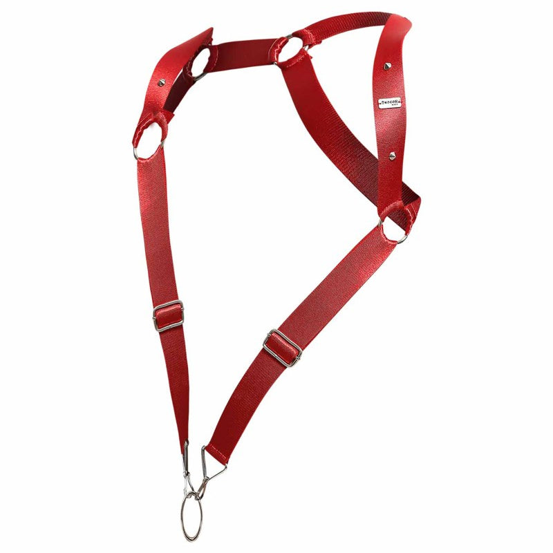 DNGEON Straigh Back Harness Red