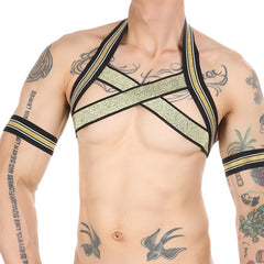 Club Harness X-Front Schwarz-Gold