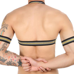 Club Harness X-Front Schwarz-Gold