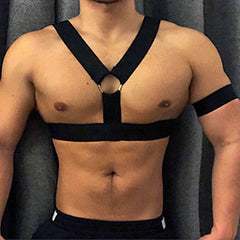 Club Harness Y-Front Schwarz mit Ring