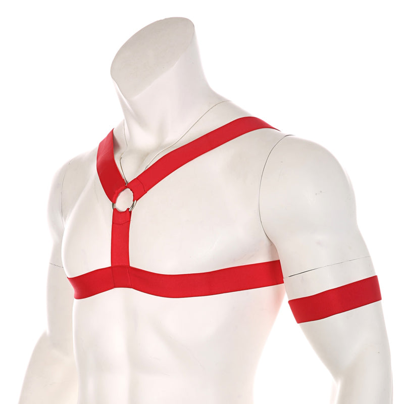 Club Harness Y-Front Red with Ring