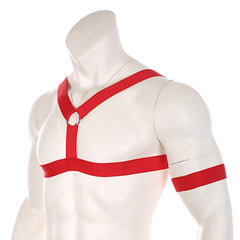 Club Harness Y-Front Red with Ring