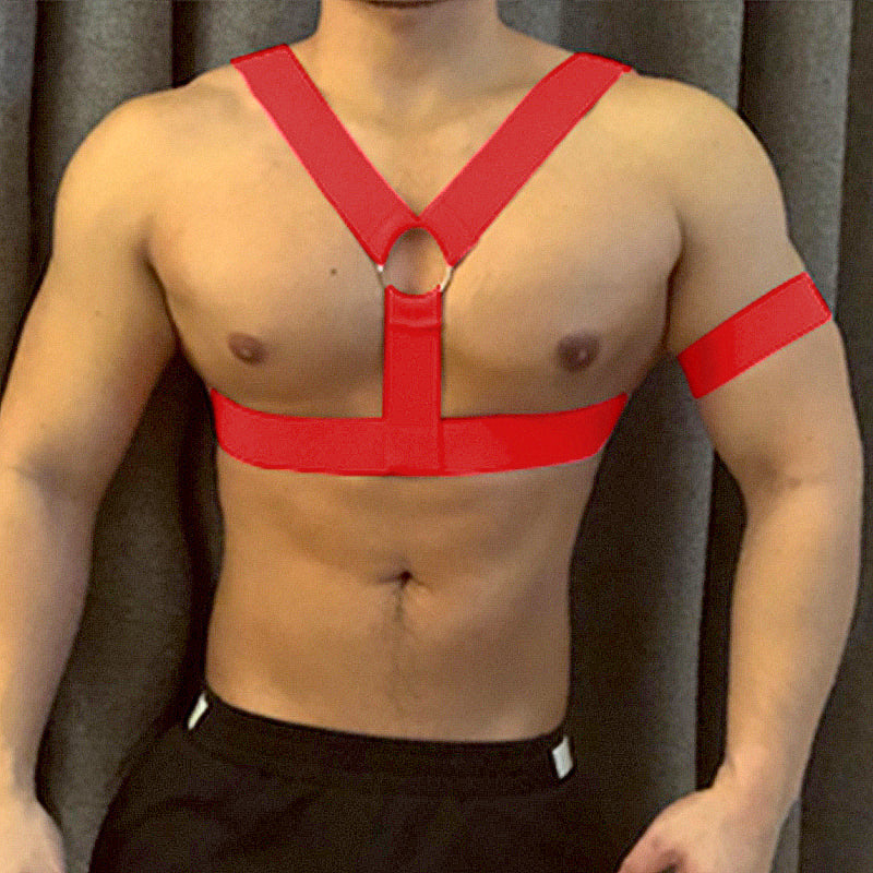 Club Harness Y-Front Red with Ring