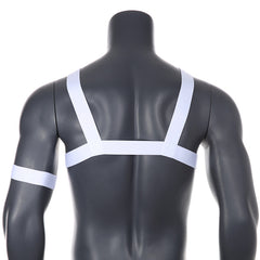 Club Harness Y-Front Weiß mit Ring