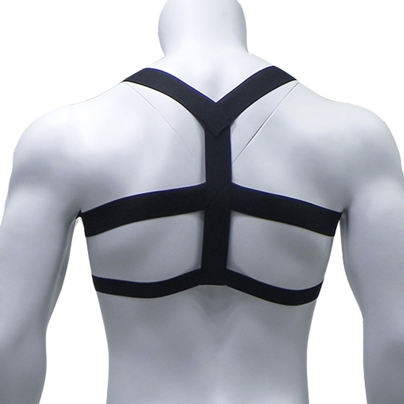 Club Harness Y-Form 3 Stripes Black