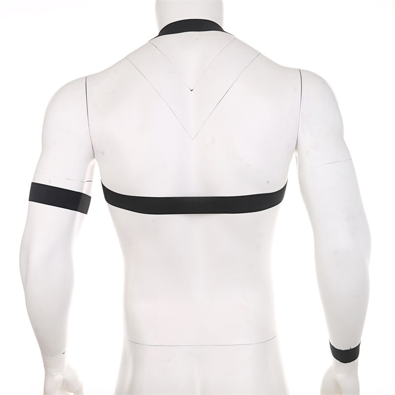 Harness V-Shape with Ring Black