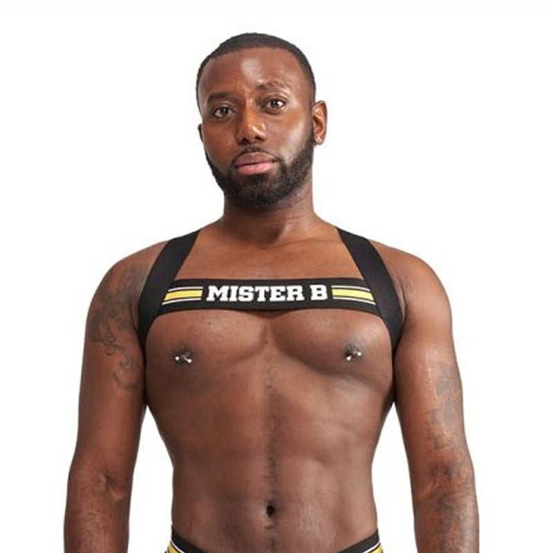 Mister B Urban Club Harness X-back Striped Yellow