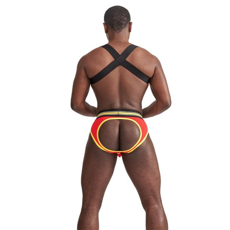 Mister B Urban Club Harness X-back Striped Yellow