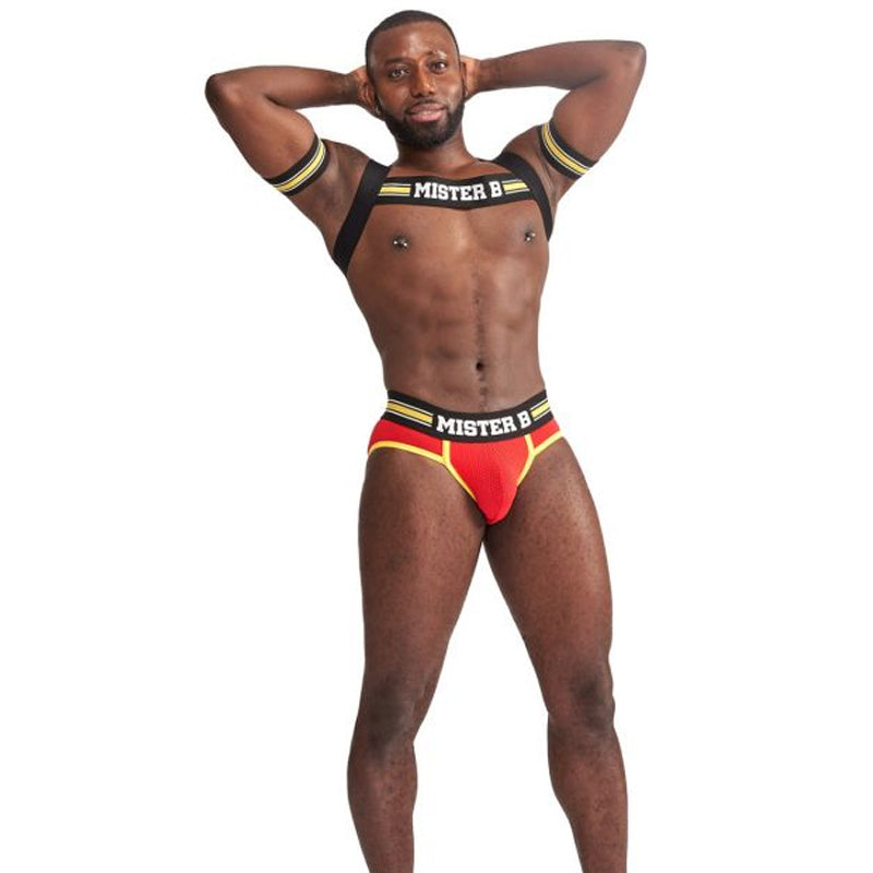 Mister B Urban Club Harness X-back Striped Yellow