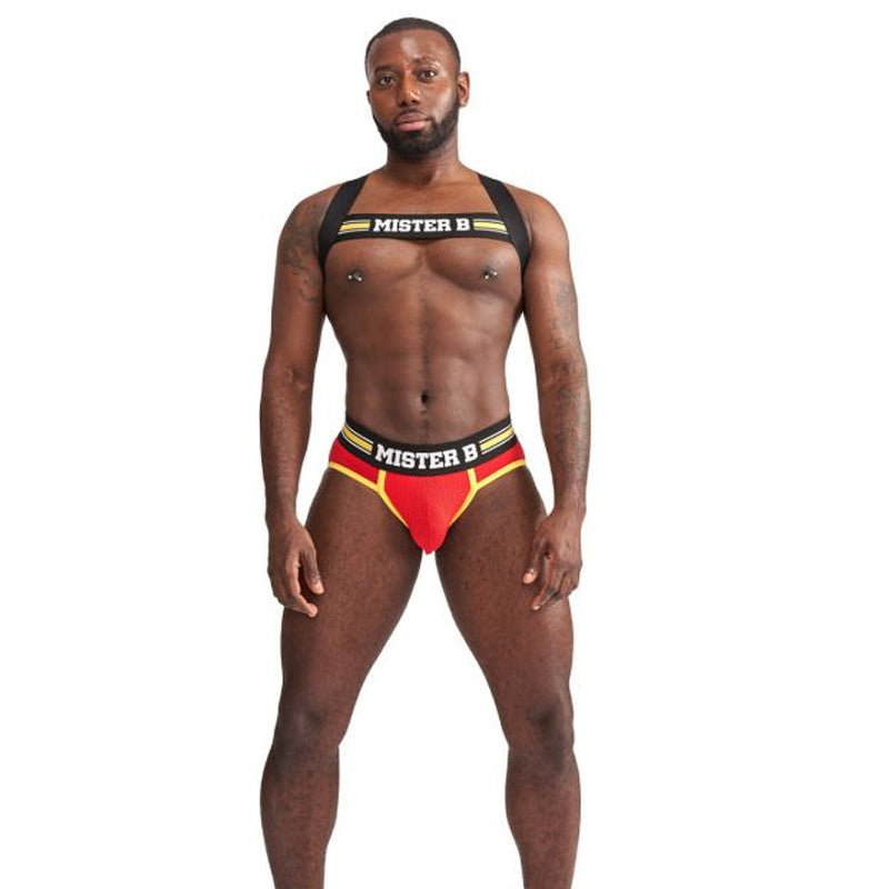 Mister B Urban Club Harness X-back Striped Yellow