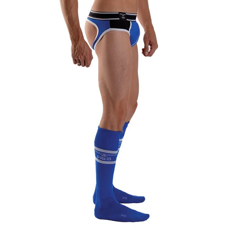 Mister B URBAN Football Socks with Pocket Blue