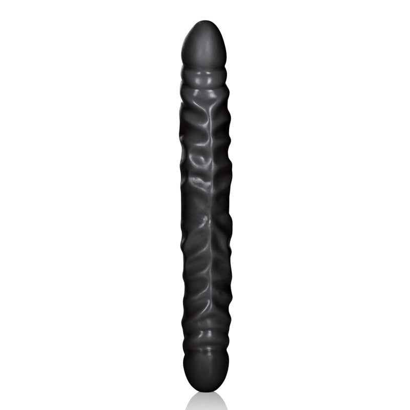 CalExotics Veined Double Dong Black 12" (31 cm)