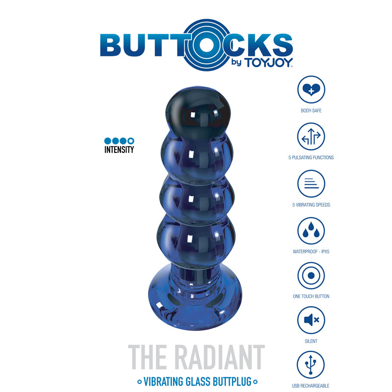 ToyJoy Radiant Vibrating Glass Plug