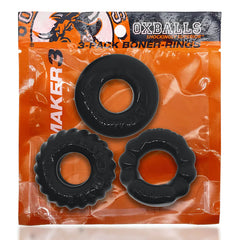 Oxballs BONEMAKER 3-PACK Cockring Kit - Black